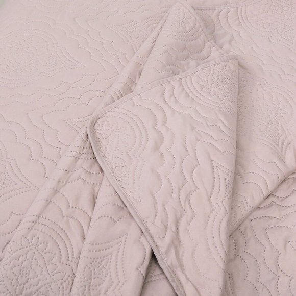 Solid Embossed Pinsonic Coverlet Bedspread Soft 3 Piece Summer Quilt Set - Picture 5 of 5
